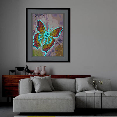 Schöner Schmetterling Leuchtend Kristall Strass Diamond Painting