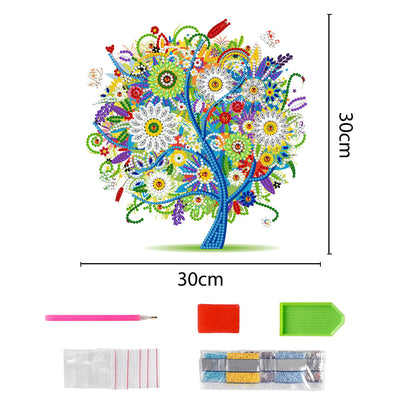 Sommer Grüner Baum Leuchtend Sonderform Diamond Painting