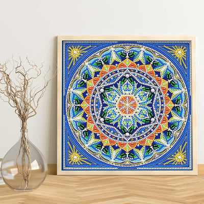 Quadratisches Mandala Farbig Leuchtend Sonderform Diamond Painting