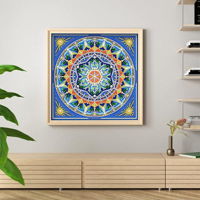 Quadratisches Mandala Farbig Leuchtend Sonderform Diamond Painting