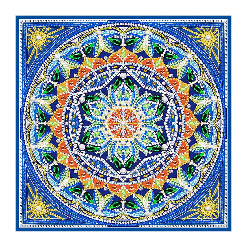 Quadratisches Mandala Farbig Leuchtend Sonderform Diamond Painting