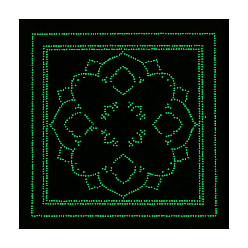 Blaues Mandala Leuchtend Sonderform Diamond Painting