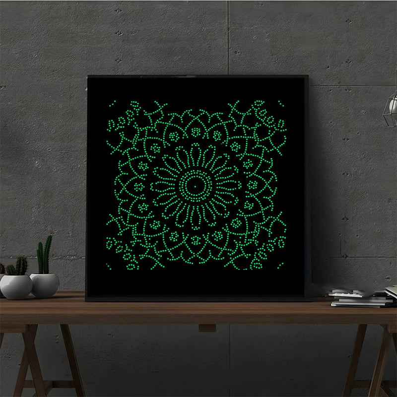 Gänseblümchen Mandala Leuchtend Sonderform Diamond Painting