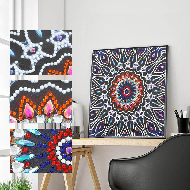 Blendendes Mandala Leuchtend Sonderform Diamond Painting