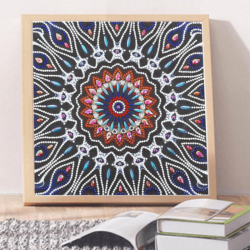 Blendendes Mandala Leuchtend Sonderform Diamond Painting