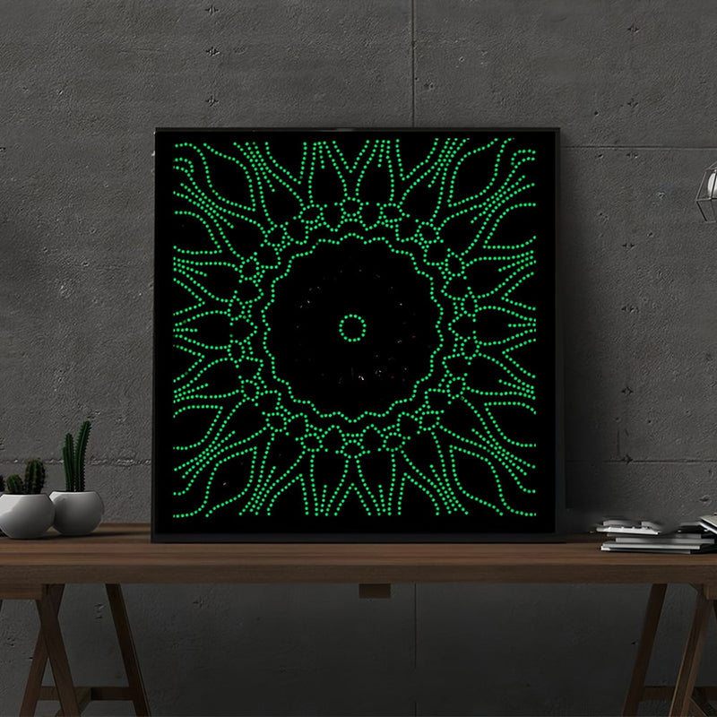 Blendendes Mandala Leuchtend Sonderform Diamond Painting