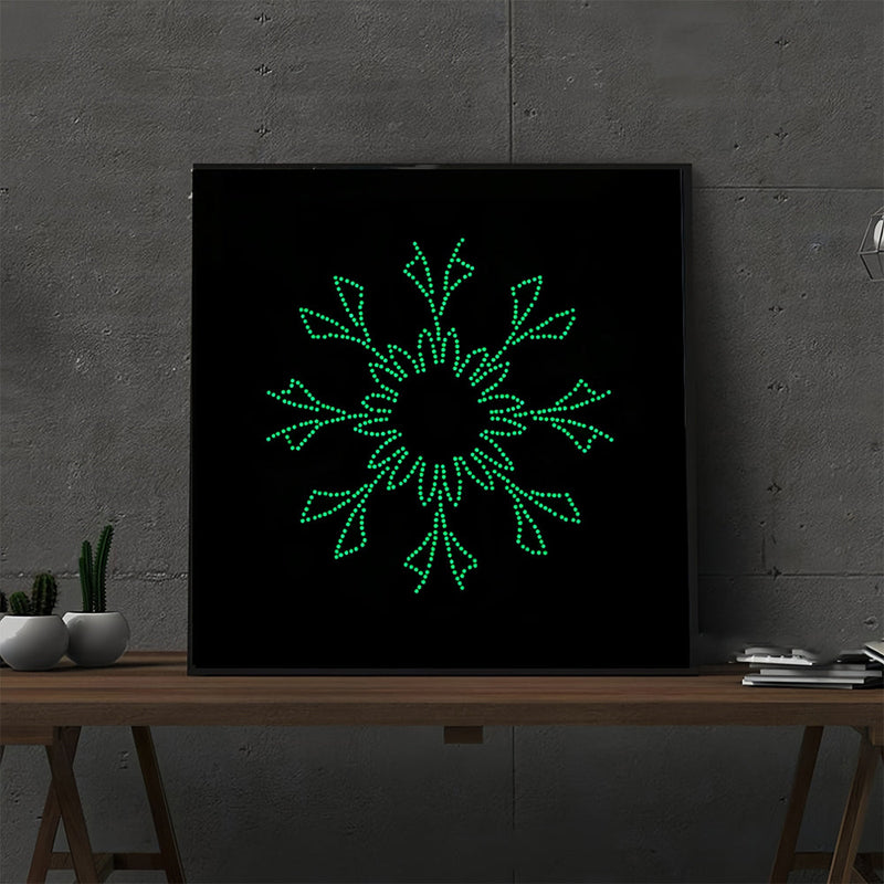 Lila und Weiß Mandala Leuchtend Sonderform Diamond Painting