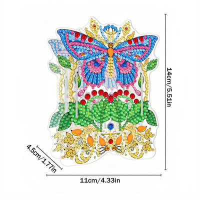 Schmetterling und Blätter Diamond Painting Stifthalter