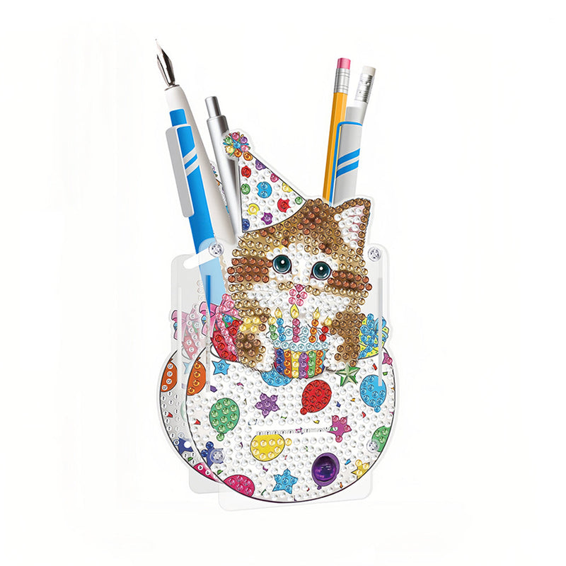 Geburtstag Katze Diamond Painting Stifthalter