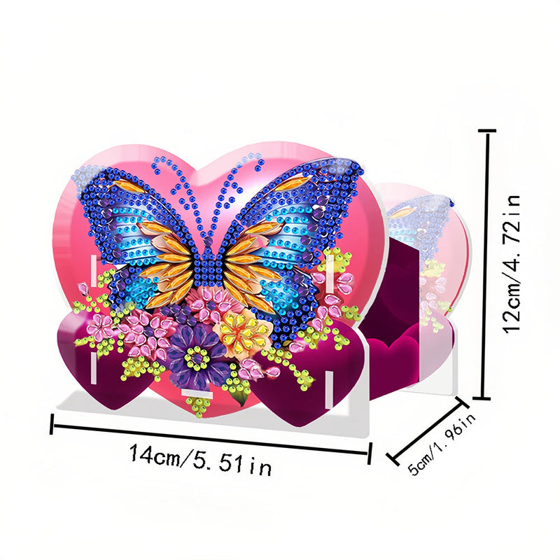 Schmetterling im Herz Diamond Painting Stifthalter