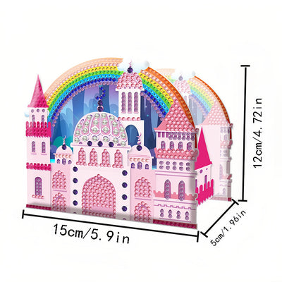 Regenbogen Schloss Diamond Painting Stifthalter