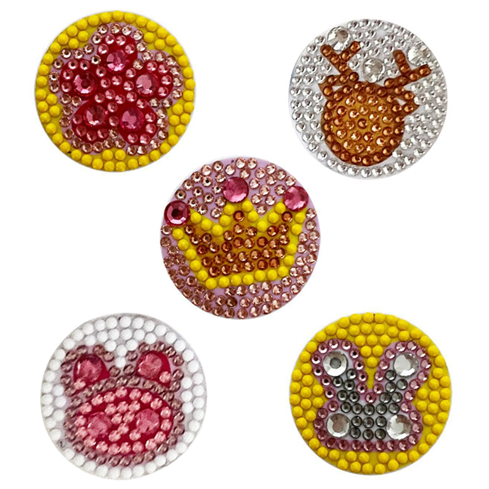 5Stück Niedliches Muster Handy Airbag Halter Diamond Painting