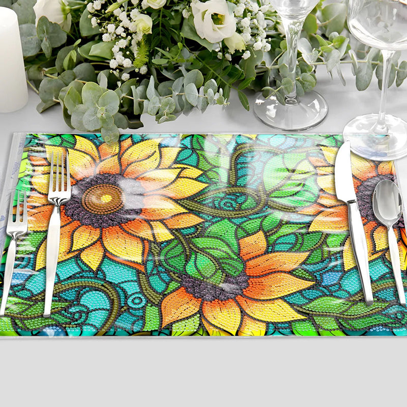 Schöne Sonnenblumen Tischset für Wohndekoration Diamond Painting