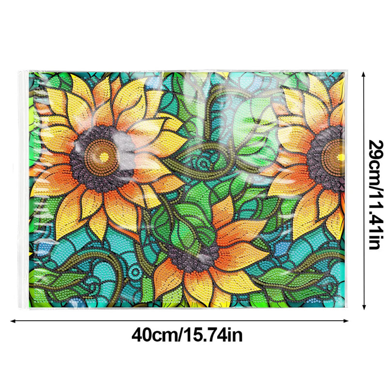 Schöne Sonnenblumen Tischset für Wohndekoration Diamond Painting