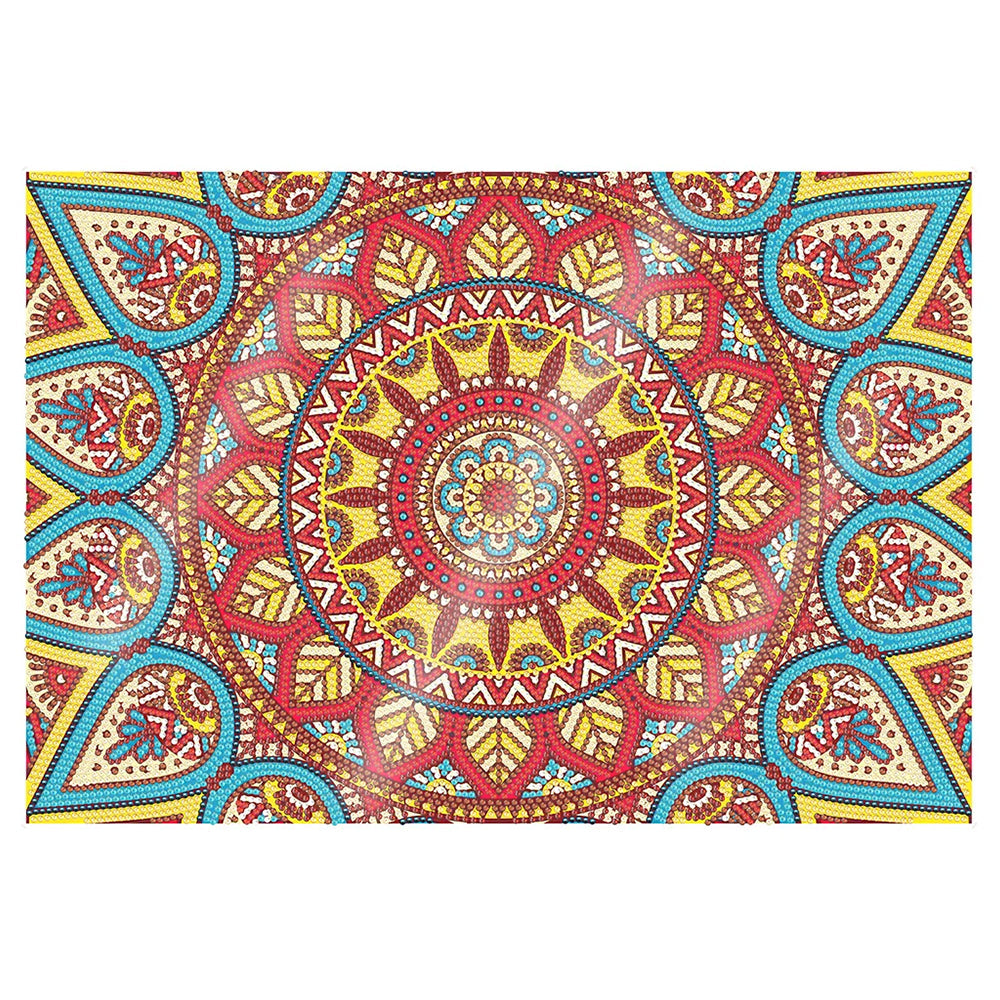 Rotes Mandala Tischset für Wohndekoration Diamond Painting