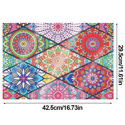 Bunte Blumen Mandala Tischset für Wohndekoration Diamond Painting