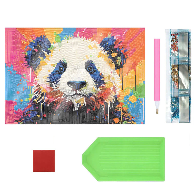 Bunter Panda Tischset für Wohndekoration Diamond Painting