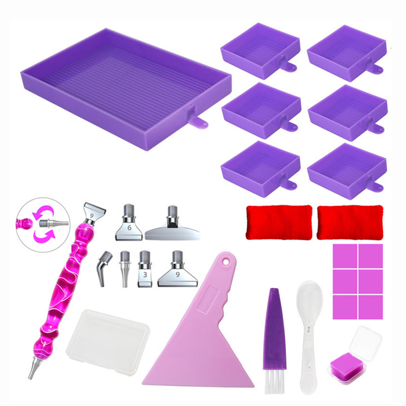 🔥NEU🔥Multifunktionales 6-fach-Diamantsortierfach mit Stiftsets