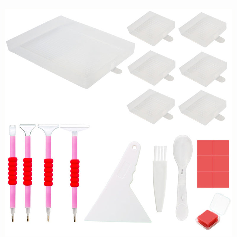 🔥NEU🔥Multifunktionales 6-fach-Diamantsortierfach mit Stiftsets