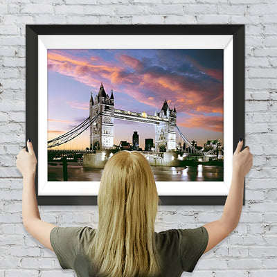 Abendansicht der Tower Bridge in London Diamond Painting