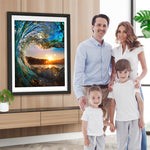 Abendsonne Wellen Diamond Painting