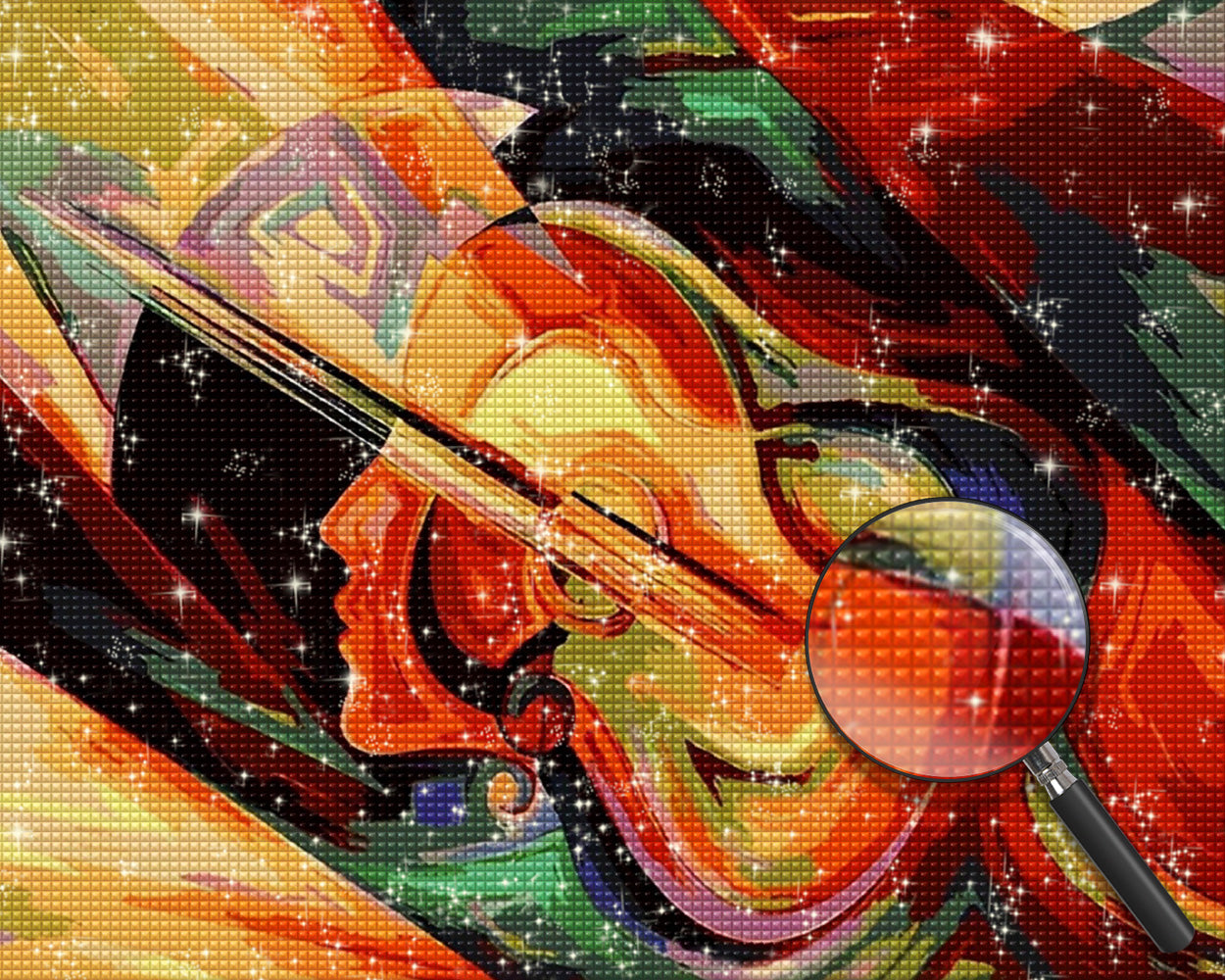 Abstrakt Frau Violine Diamond Painting