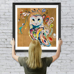 Abstrakte bunte Eule Diamond Painting