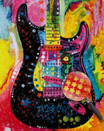 Abstrakte bunte Gitarre Diamond Painting