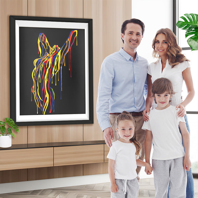 Abstrakte bunte Linien Frau Diamond Painting