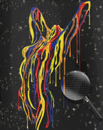 Abstrakte bunte Linien Frau Diamond Painting