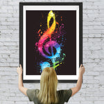 Abstrakte Bunte Musiknoten Diamond Painting