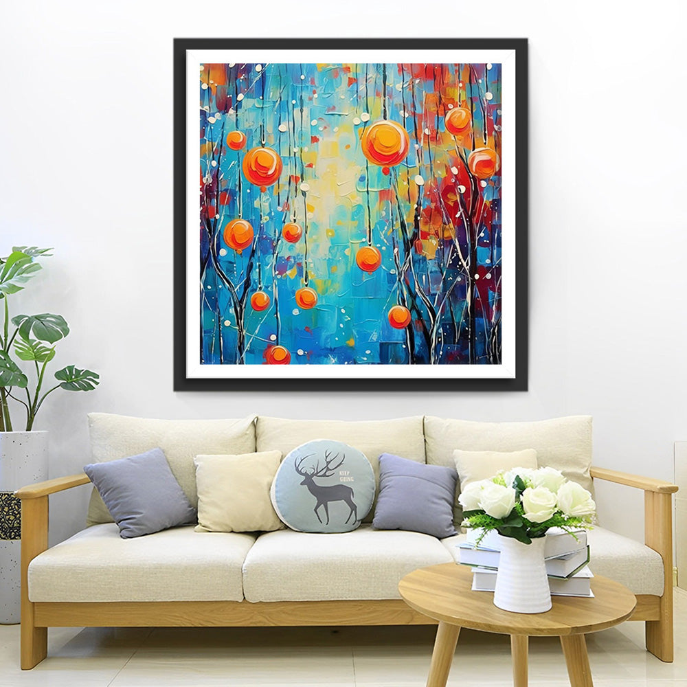 Abstrakte Cartoon-Kugeln Diamond Painting