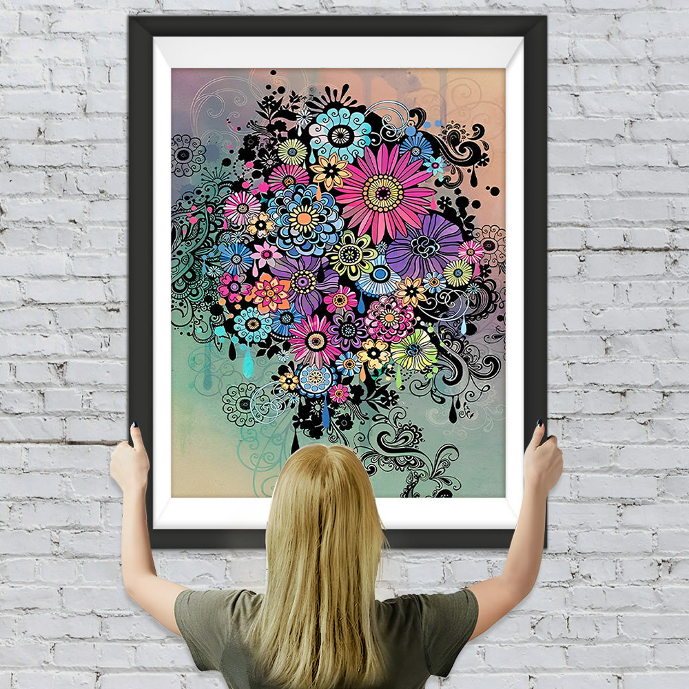 Abstrakte Chrysantheme Diamond Painting