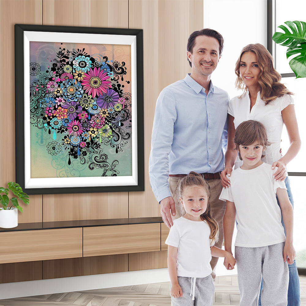 Abstrakte Chrysantheme Diamond Painting