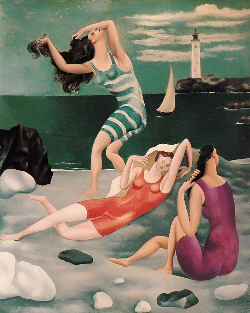 Abstrakte Frauen am Meer Diamond Painting