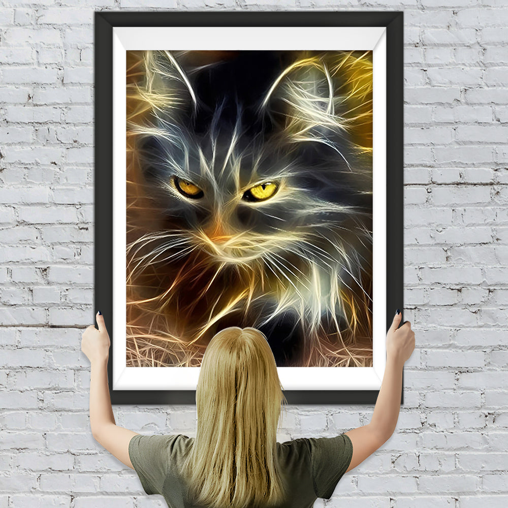 5D Diamond Painting Set – DIY Stifthalter Mit Katzenmotiv, Inkl. Diamanten & Werkzeug, Perfekt Als Büro-Deko Oder Geschenk