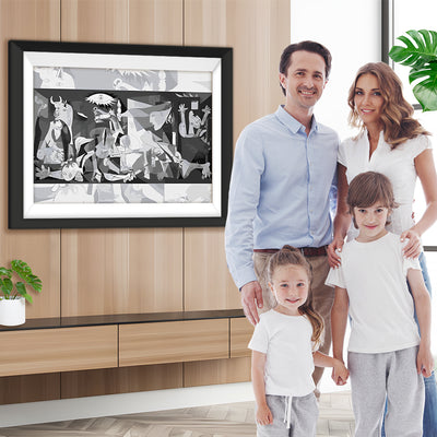 Abstrakte Kunst in Schwarz und Weiß Diamond Painting