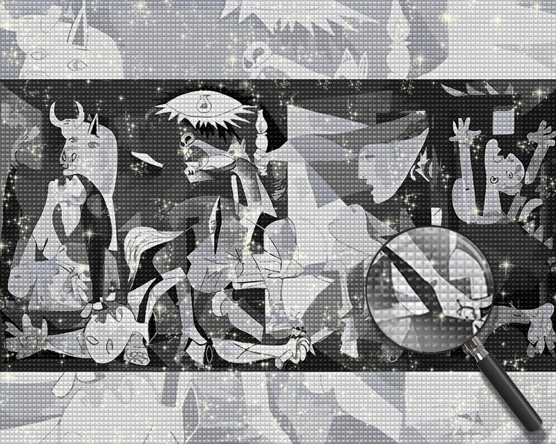 Abstrakte Kunst in Schwarz und Weiß Diamond Painting