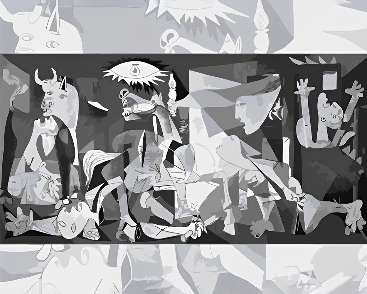 Abstrakte Kunst in Schwarz und Weiß Diamond Painting