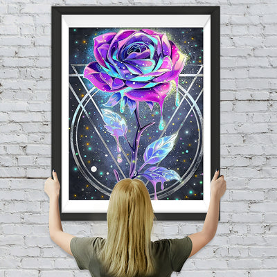 Abstrakte lila Rose Diamond Painting