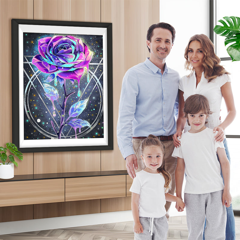 Abstrakte lila Rose Diamond Painting