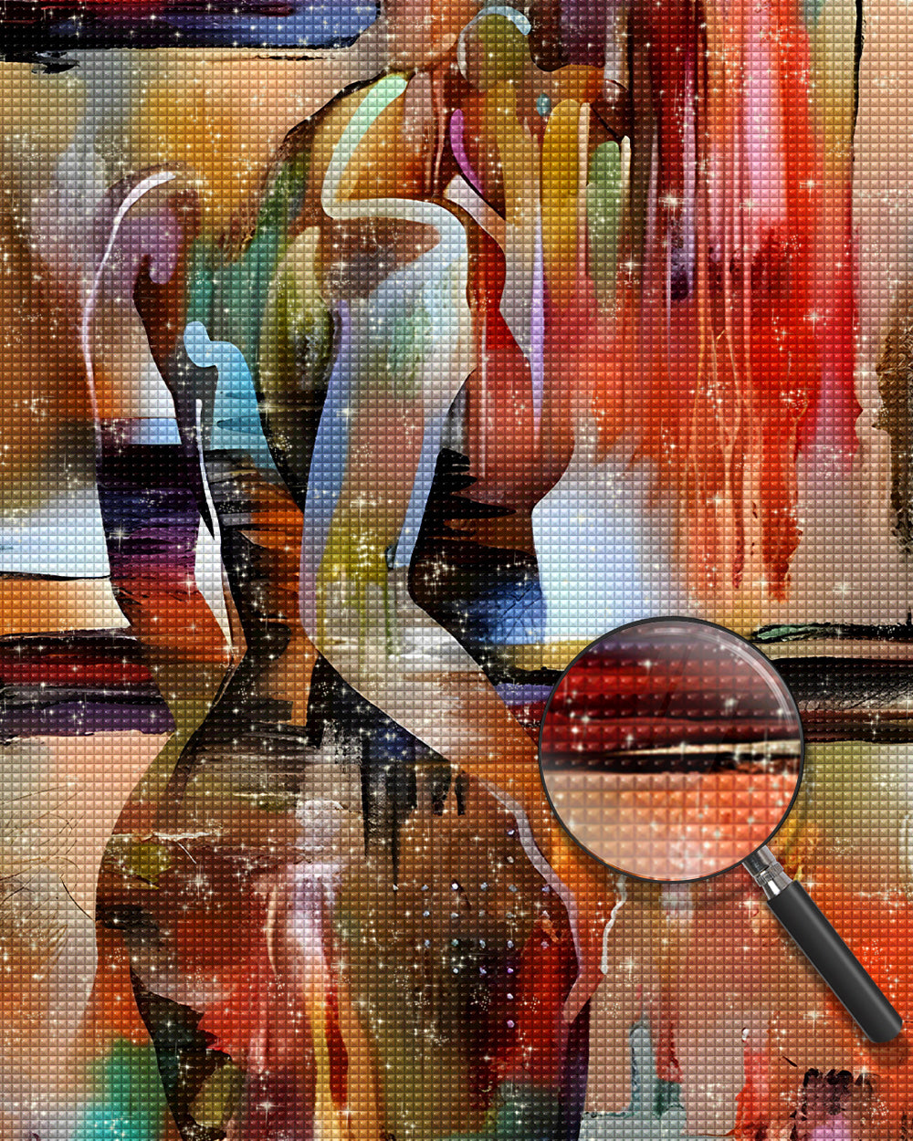 Abstrakte modische sexy Frau Diamond Painting