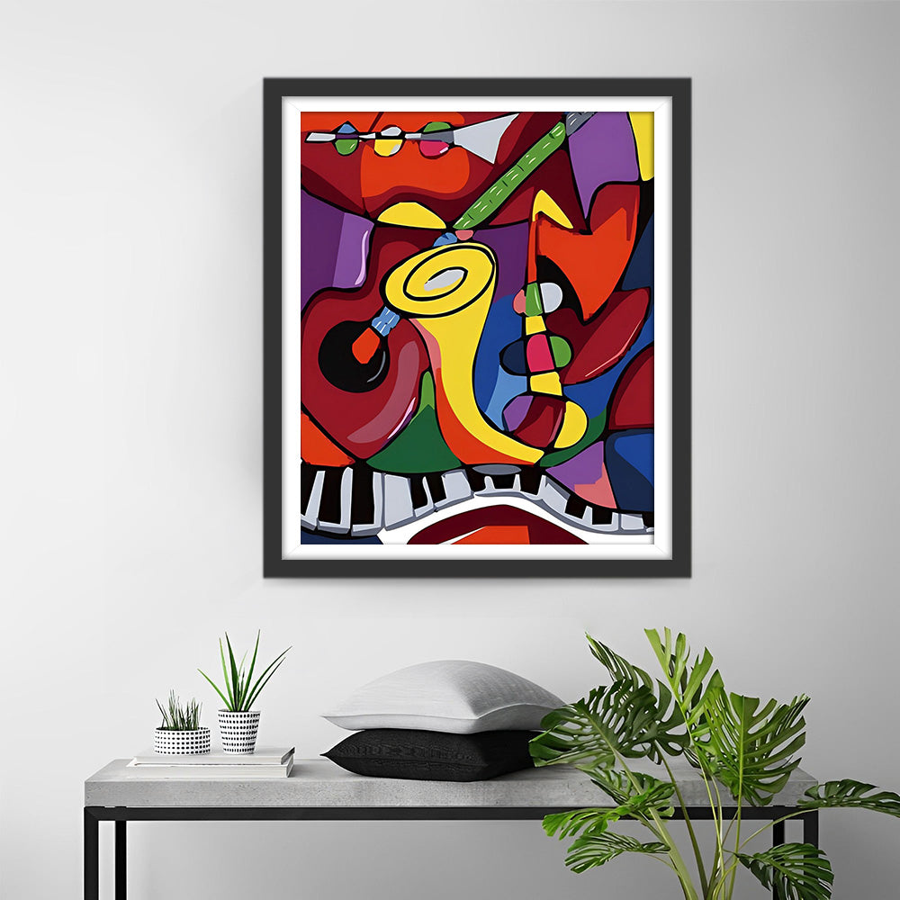 Abstrakte Musikinstrumente Diamond Painting