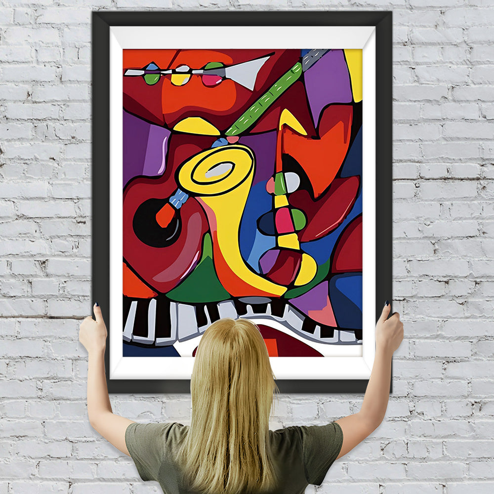 Abstrakte Musikinstrumente Diamond Painting