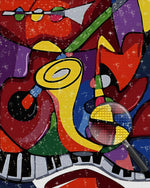 Abstrakte Musikinstrumente Diamond Painting