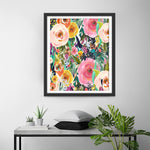 Abstrakte rosa Mohnblumen Diamond Painting
