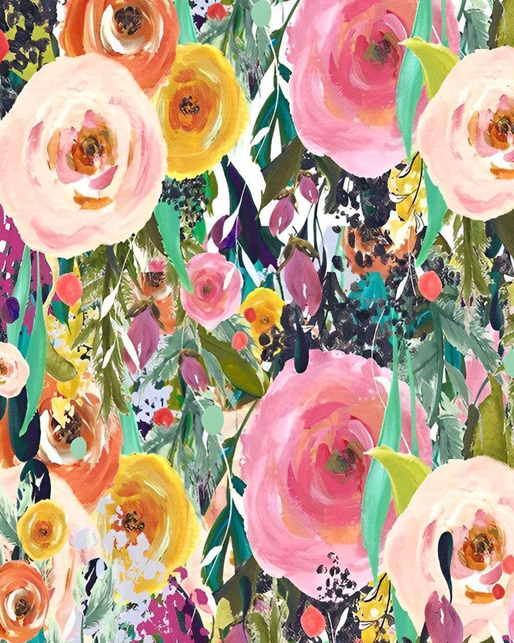 Abstrakte rosa Mohnblumen Diamond Painting