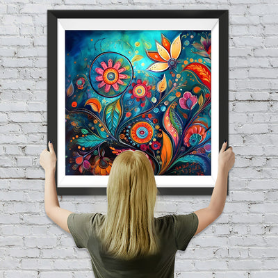 Abstrakte rotierende Blume Diamond Painting
