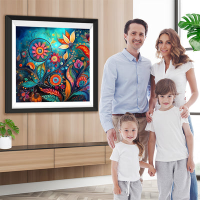 Abstrakte rotierende Blume Diamond Painting