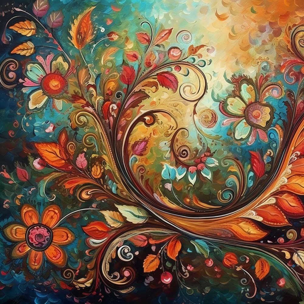 Abstrakte rotierende Rebe Diamond Painting